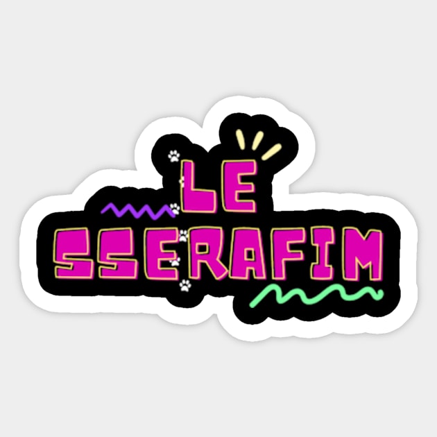 Le sserafim Sticker by Gio's art